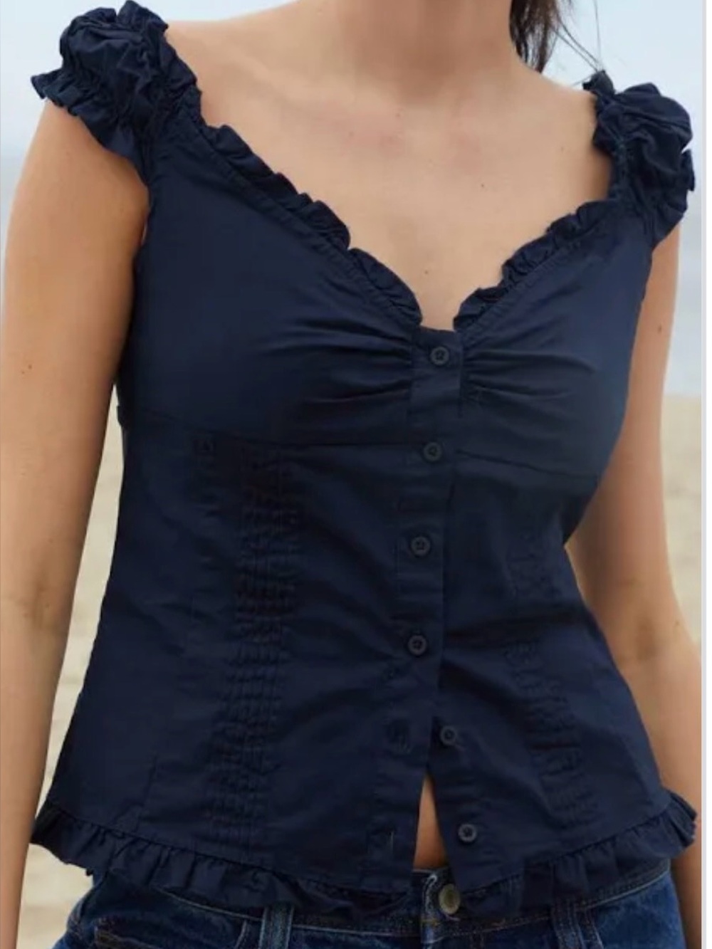 Brandy Melville Elara Top Navy